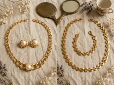 Bijú Collar Pulsera Y Collar Aros Perlas X2 de Vidriera