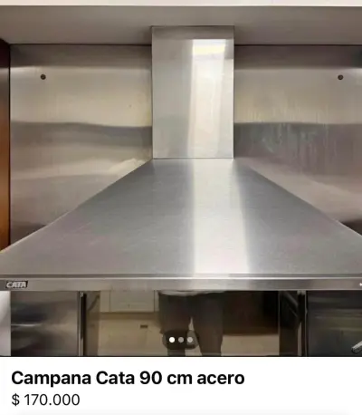 Campana Cata 90 cm acero