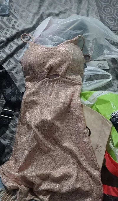 Vestido de fiesta + zapatos rosas 
