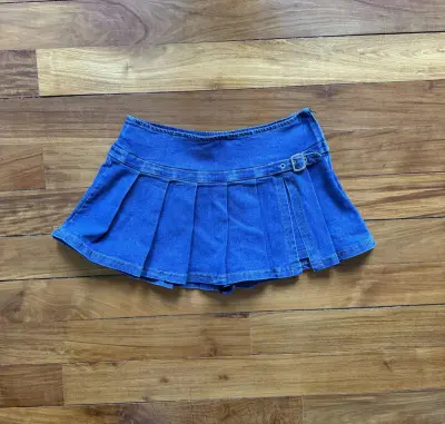 Pollera Tableada de jean Nueva