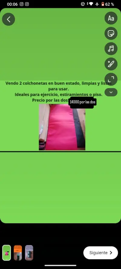 Colchonetas para ejercicio