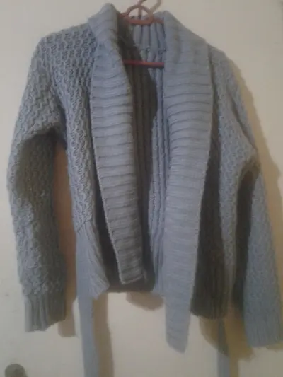 Saco gris de lana corto