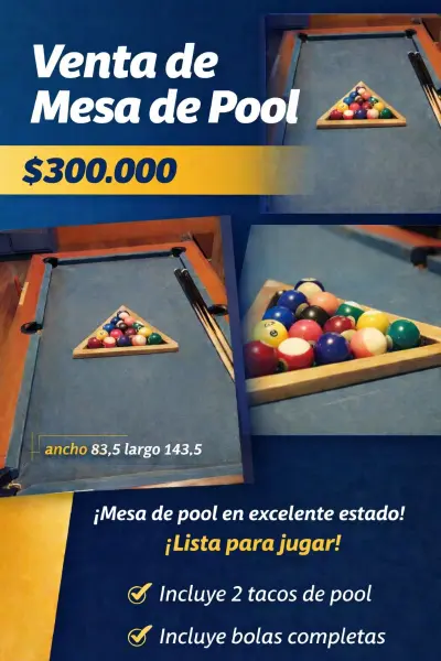 🚨 ¡Mesa de Pool en OFERTA!