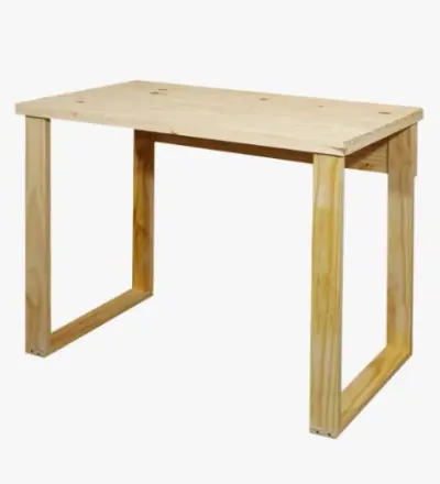Escritorio Estilo Moderno Para Oficina Con Patas Altas Rectangulares Madera Altas Color Natural