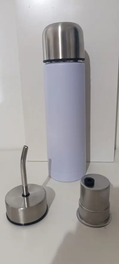 Termo mate autosevante de 750 ml de acero inoxidable capacidad nuevo sin uso en caja