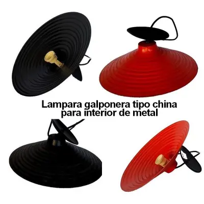 LAMPARAS TIPO CHINA COLGANTE DE TECHO ROJA Y NEGRA