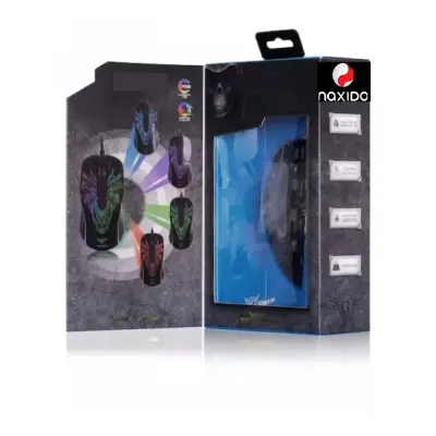 Mouse Gamer Naxido 7 Botones Textile Rgb 7200 Dpi Nd-m816 + GARANTIA