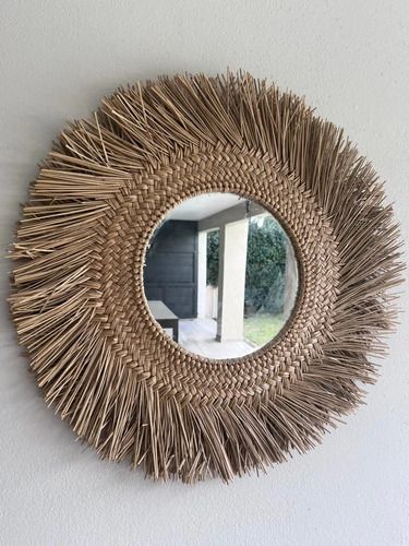 Espejo Fibras Naturales Seagrass Rattan Banano Yute Seagrass Seagrass
