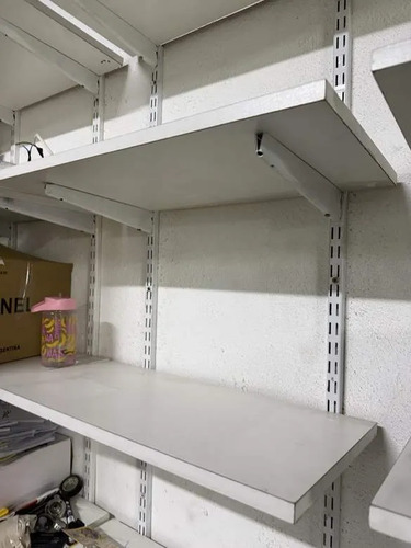 Estanteria Regulable Metal Y Madera Blanca X Metro Lineal