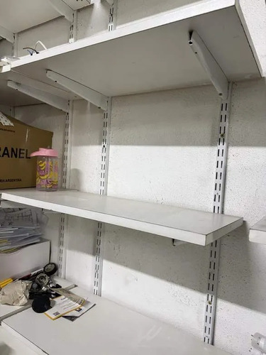 Estanteria Regulable Metal Y Madera Blanca X Metro Lineal