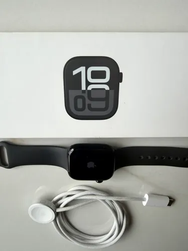 Apple Watch Series 10 42mm Aluminio Negro Sport Band