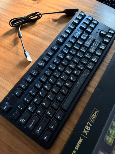Teclado Mecánico Attack Shark X87 Ultra Negro Inglés Internacional