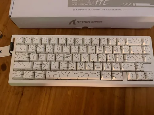 Teclado Magnetico Attack Shark X68 Max He Hall Effect Blanco Blanco Español Latinoamericano