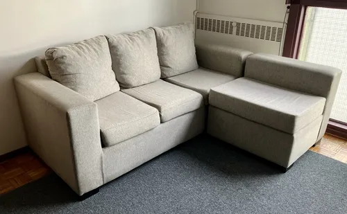 Sofá Sillón Esquinero 3 Cuerpos 180x80x60cm Con Camastro