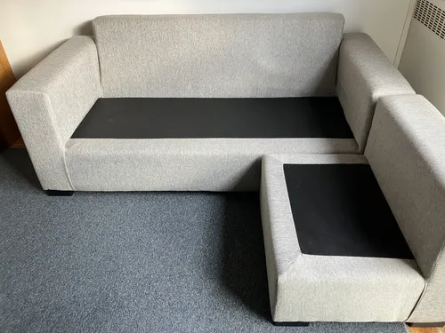 Sofá Sillón Esquinero 3 Cuerpos 180x80x60cm Con Camastro