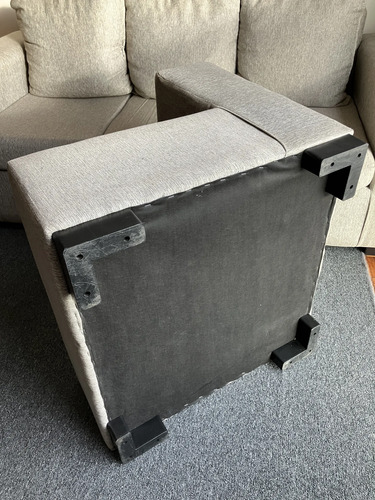 Sofá Sillón Esquinero 3 Cuerpos 180x80x60cm Con Camastro