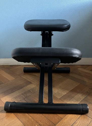 Silla De Rodillas Ergonómica Postural Ajustable Plegable Cuero Sintético