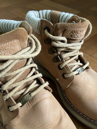 Borcegos Botas Anca & Co Lisboa Cuero Talle 38 Caña Media
