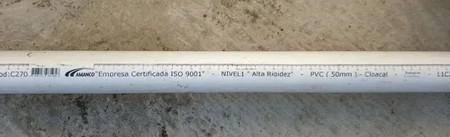 Caño 50 mm x 2 m Pvc Reforz Cloacal, Curva, Cupla 110