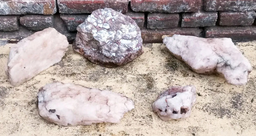 Cuarzo Blanco Piedras Precio X4 + 1 Mica No Cuarzo decoración