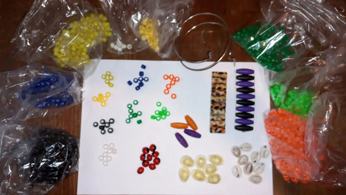 Canutillos Cuentas Armado Bijú + Pulsera Pack x995 unids.