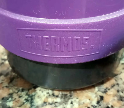 Termo Thermos Vidrio: Té, Café, Mate Con 2 Tazas - 1 Litro Violeta