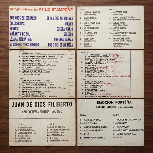 Tango Lp Vinilo Lote X15 + Cancioneros X10 (leer descripción)