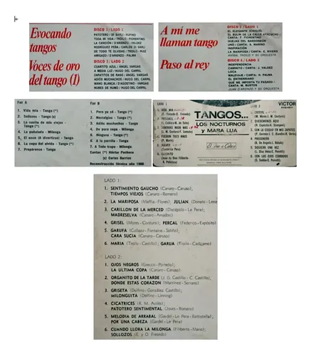 Tango Lp Vinilo Lote X15 + Cancioneros X10 (leer descripción)