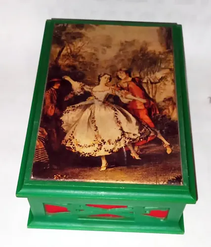 Caja Musical Retro Baile Barroco, Música Minuet Verde Baile Barroco