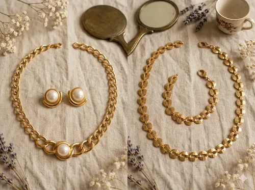 Bijú Collar Pulsera Y Collar Aros Perlas X2 de Vidriera