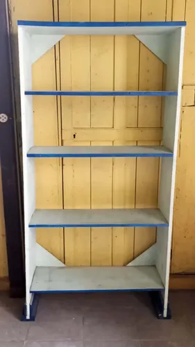 Biblioteca Horizontal De Madera Pintada A Mano