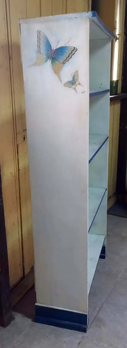 Biblioteca Horizontal De Madera Pintada A Mano