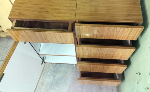 Mueble Auxiliar Madera Enchapda Cajones, Puerta Precio x2