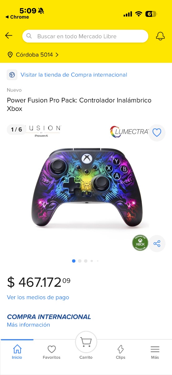 LIQUIDO!!! Joystick XBOX power fusión pro pack