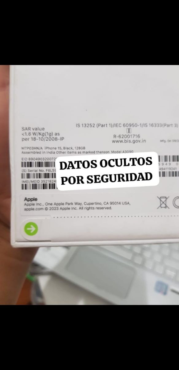 iPhone 15 128GB NUEVO SELLADOS 