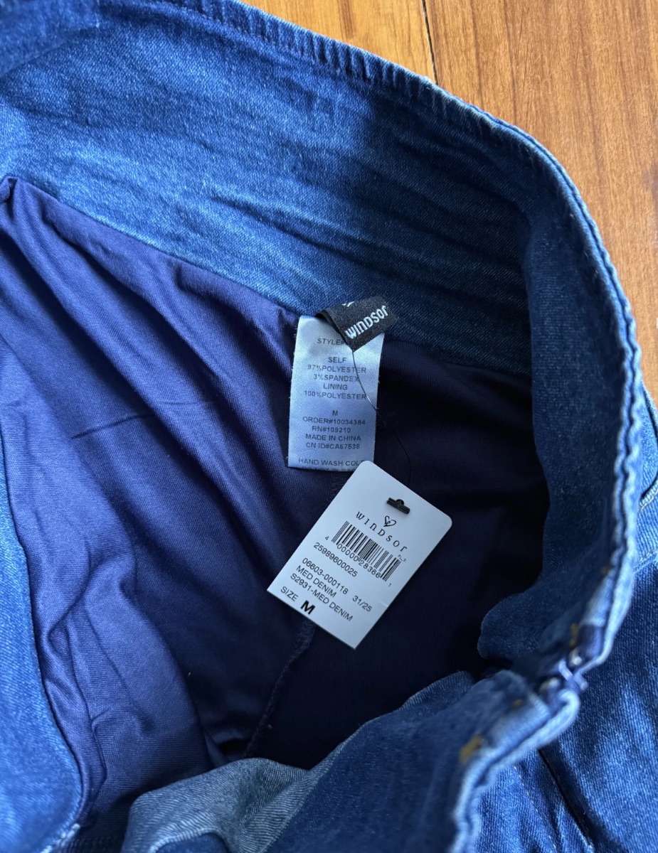 Pollera Tableada de jean Nueva