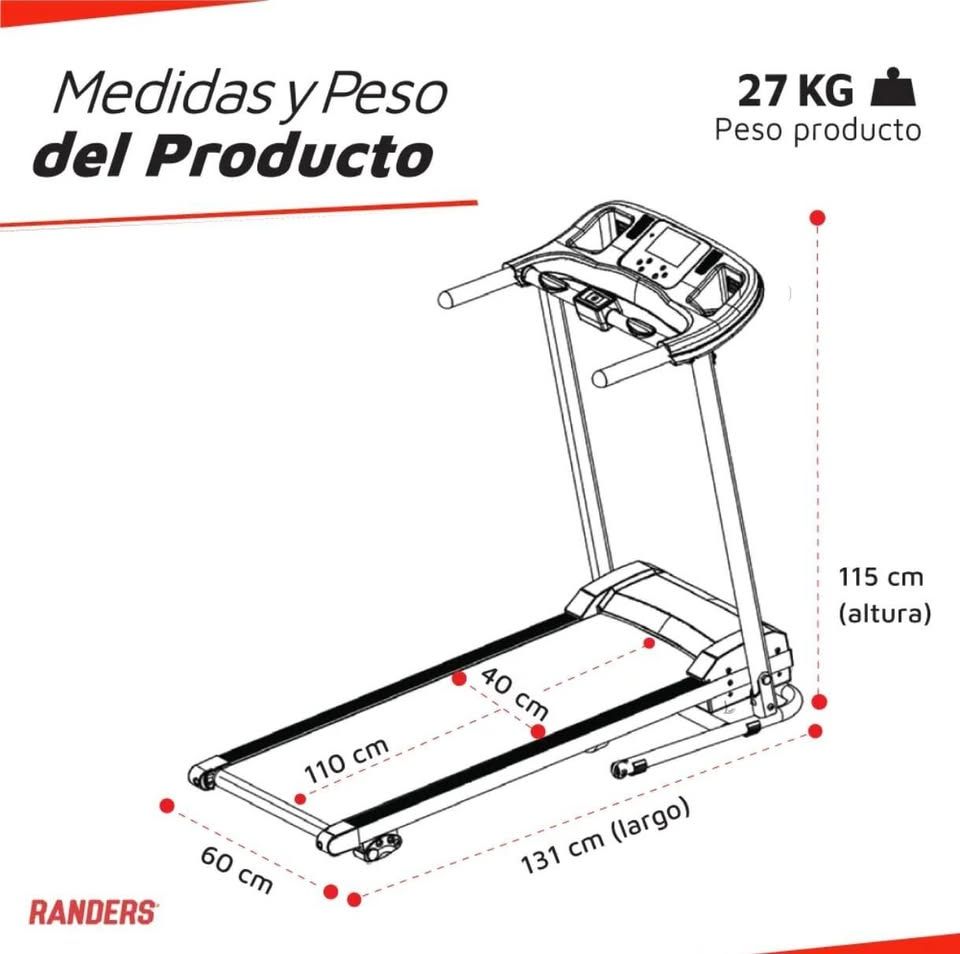 Cinta Caminadora Motorizada Randers Arg-420 12 Km/h