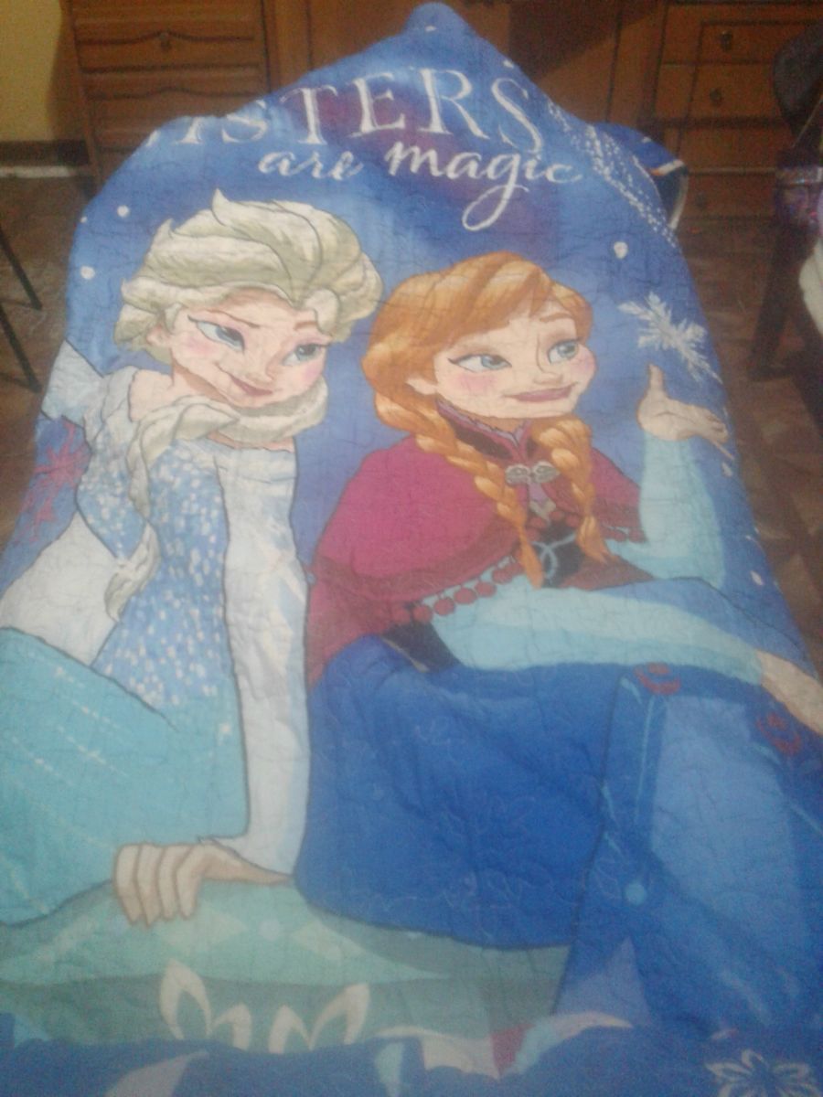 Cubrecama  reversible  frozen  con funda  
