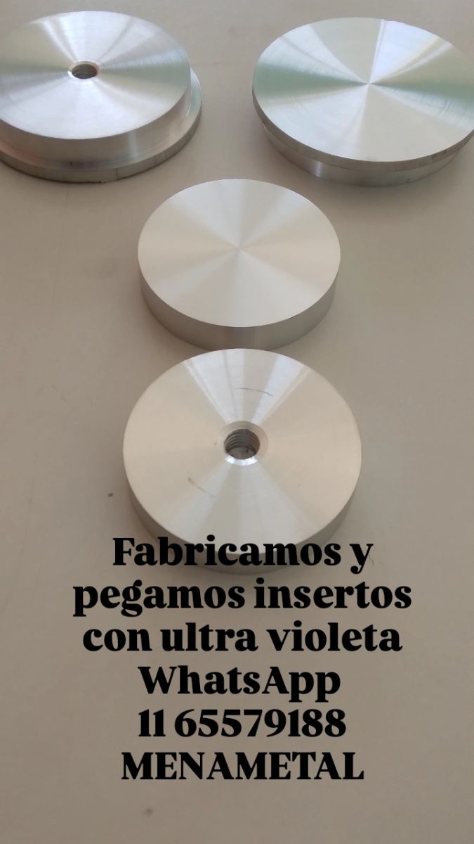 Pegado de insertos en vidrio con ultra violeta 