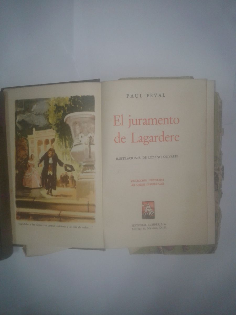 2 libros antiguos El juramento y Fabiola tapa dura