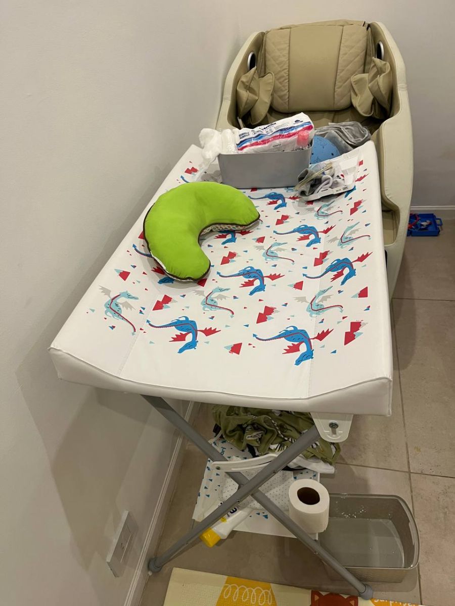 Catre Baño Bebe Punti Animales Bañera Cambiador Plegable