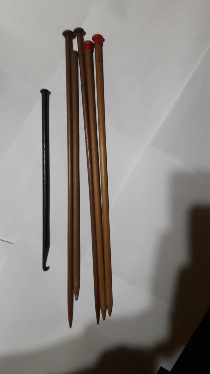 Agujas de tejer y crochet de madera