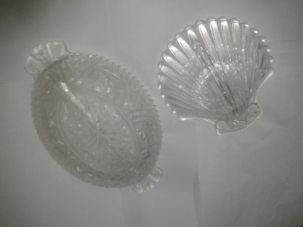 2 bandejas de vidrio bazar cocina