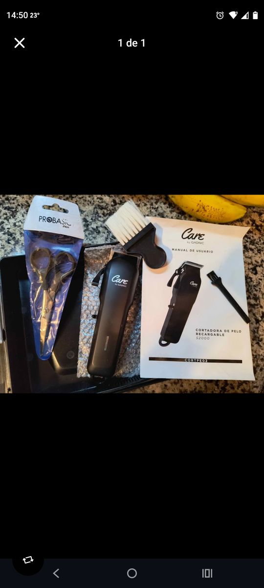 Kit Profesional de Barbería Gadnic + Tijeras + Accesorios (Completo/Como nuevo)