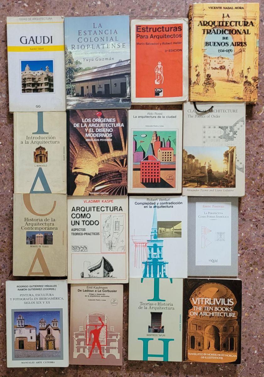 Lote de libros de arquitectura