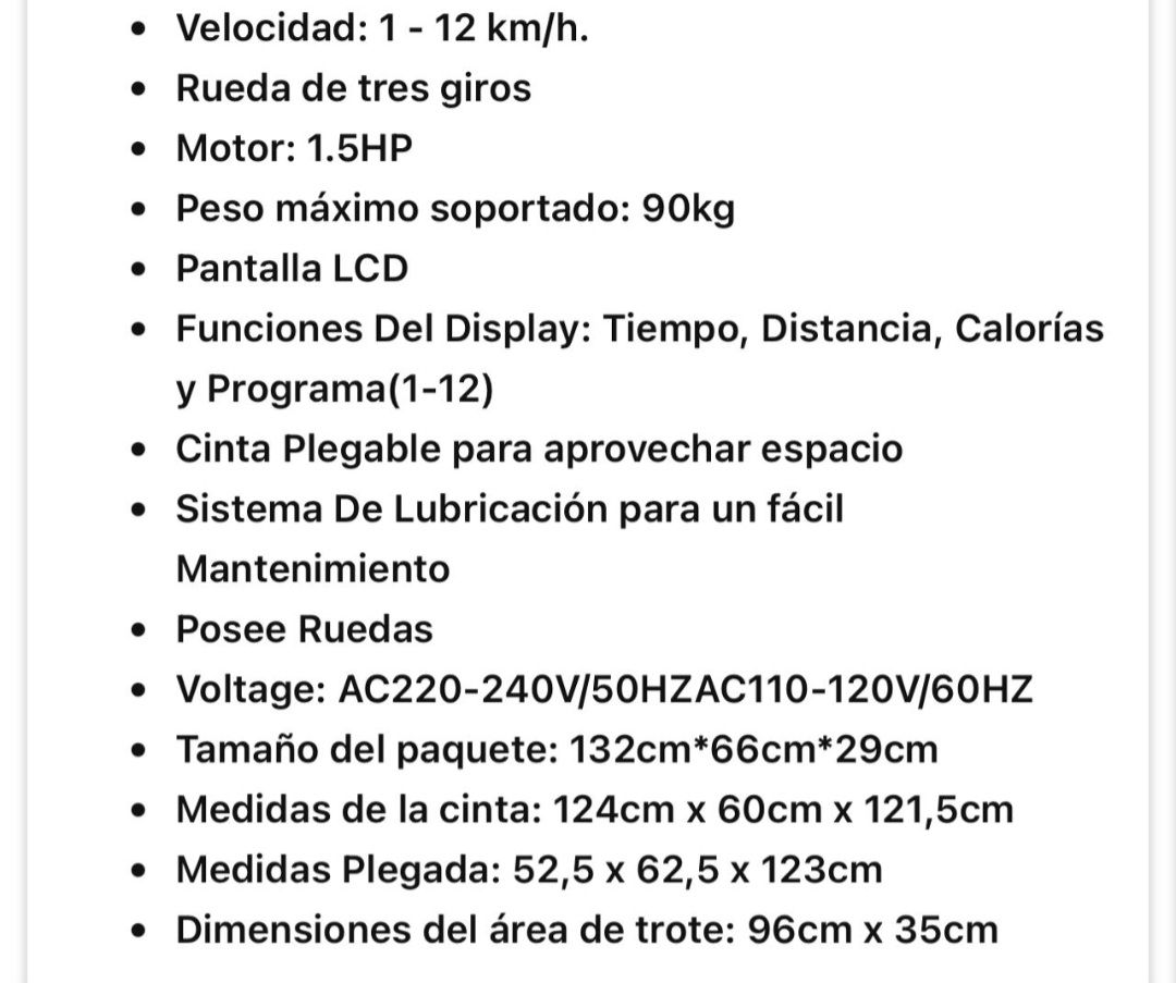 Cinta de caminar,correr