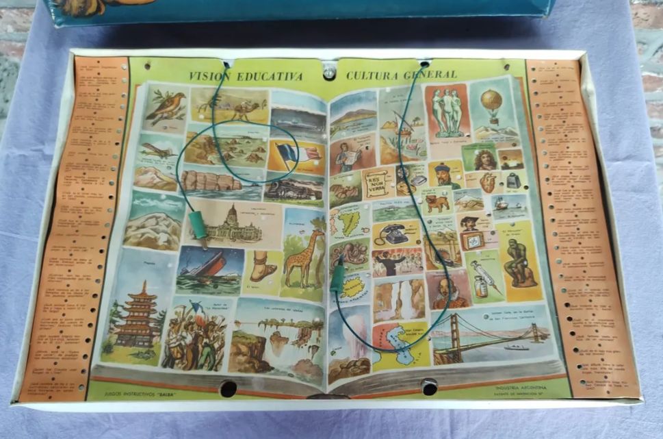 Juego De Mesa Visión Educativa. Ind. Arg. De 1970 Completo. Coleccionable.