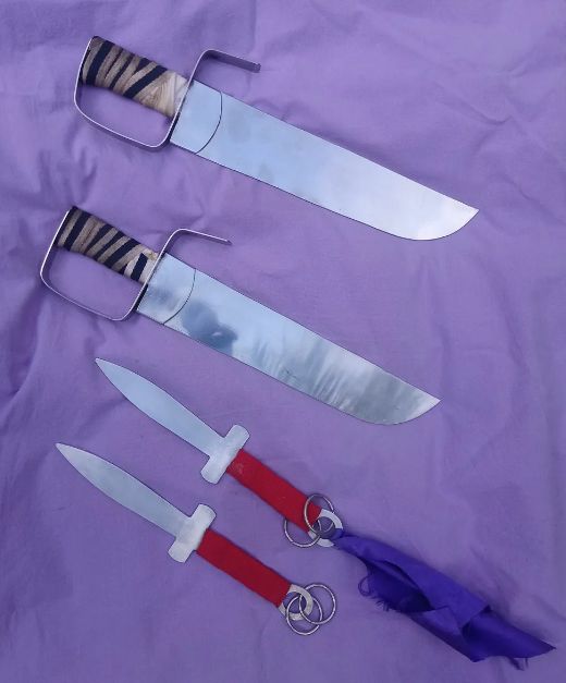 Cuchillos Mariposa P/ Entrenamiento Kung Fu. Acero Inox. 