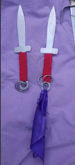 Cuchillos Mariposa P/ Entrenamiento Kung Fu. Acero Inox. 