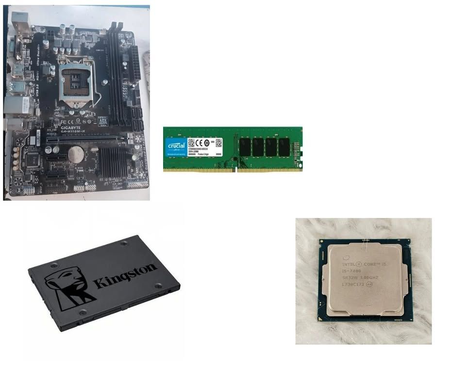 Combo i5 7400 + Mother + RAM + SSD – PC completa